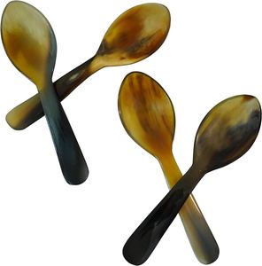 Cucharas de cuerno de búfalo Natural 100% recién llegadas, cubiertos hechos a mano, cuchara de cuerno, utensilios de cocina, cuchara de cuerno de vaca y buey segura para alimentos - Product Image 4