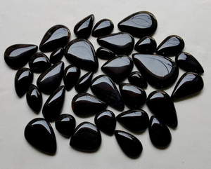 Piedra Suelta de Ónice Negro Natural en Forma de Pera para Joyería, Cabujón de Piedra Preciosa, 1 Pieza - Product Image 2