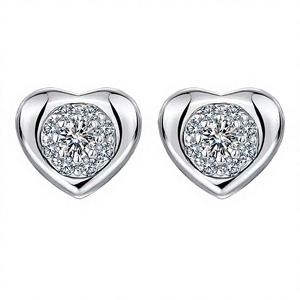 0.42 CTW Timeless Solitaire Moissanite <b>Stud</b> Earrings Rhodium & 14K Gold Plated Brilliant Cut GRA Certified S925 Sterling <b>Silver</b> - Product Image 3