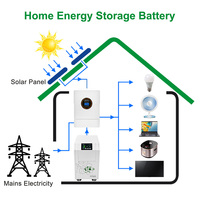 Batterie de stockage d'énergie LiFePO4 51,2 V 628 Ah 32 kWh, système de batterie solaire domestique, alimentation de secours résidentielle ESS