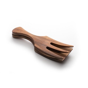 Ensemble d'ustensiles à salade de ferme de qualité supérieure en bois de manguier d'acacia naturel grandes cuillères et fourchettes en bois pour la cuisine - Product Image 5