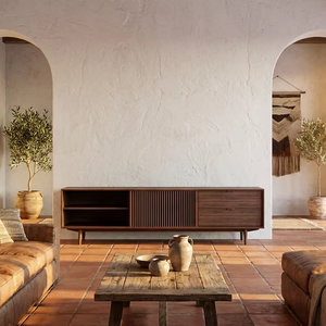 Mueble de Madera de Teca Real Color Marrón Té, Diseño Natural de Alta Calidad, Mueble de Salón para Sala de Estar, Comedor y Dormitorio - Product Image 1