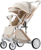 Poussette de voyage légère pliée à une main Poussette landau pour bébé ultra-compacte à deux voies
