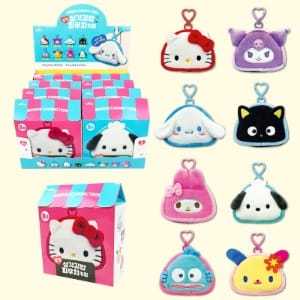 Porte-clés en peluche Sanrio, pendentif, pochette à riz, boîte surprise, porte-clés mignon de dessin animé, cadeau aléatoire - Product Image 1