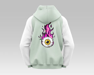 Sweat à capuche en coton mélangé avec logo personnalisé Streetwear oversize à épaules tombantes Style coréen Usine OEM - Product Image 2