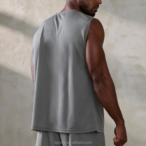 Chalecos acanalados de color sólido con logotipo personalizado, camiseta sin mangas de algodón transpirable, camiseta sin mangas acanalada sin costuras al por mayor para hombres, camiseta sin mangas de alta calidad - Product Image 2