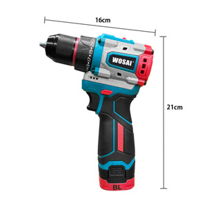 Mini perceuse électrique sans fil 16V, sans balais, mandrin auto-serrant 10mm, 55N.m, avec 2 batteries OEM - Product Image 6