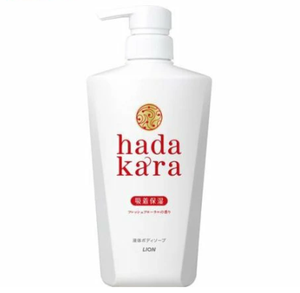 Savon liquide pour le corps Lion Hadakara, parfum floral frais, 500 ml, soin hydratant et conditionnant pour la peau, fabriqué au Japon, haute performance - Product Image 1