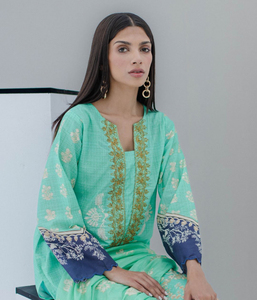 ชุดอินเดียปากีสถานสำหรับผู้หญิงชุด3ชิ้นผ้าคอตตอนปักลายสำหรับใส่สนามหญ้า - Product Image 2