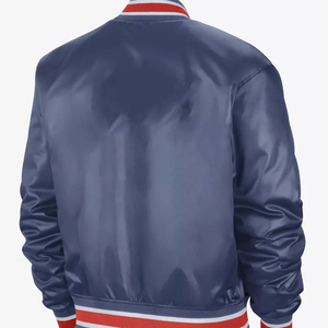 Chaqueta de satén de la mejor calidad para hombre, chaqueta de béisbol con logotipo personalizado para Universidad - Product Image 2