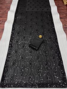 Colección de calidad superior Georgette elegante con bordado de lentejuelas Saree Mujer Fabricante de moda - Product Image 3