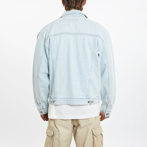 New Hot Selling Men's <b>Customized</b> Logo <b>Denim</b> <b>Jackets</b> for Men and Casual Winter Wear High Quality Side Pockets <b>Denim</b> <b>Jackets</b> - Product Image 3