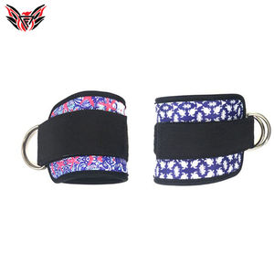 Fabricant OEM, sangles de cheville en néoprène rembourré avec anneau en D pour l'haltérophilie, la salle de sport, le fitness et l'entraînement. - Product Image 6