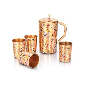 Personalized Eco-Friendly Custom Metal <b>Water</b> <b>Jug</b> Set with Glass Handle for Hotel Restaurant Home Use - Product Image 2