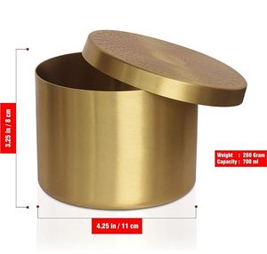 Handmade đánh bóng Brass Bohemian phong cách lưu trữ <span class=keywords><strong>container</strong></span> lật Top Nắp tươi mát Bảo quản đa chức năng khô thực phẩm lưu trữ Jar - Product Image 2