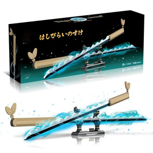 Blocchi di costruzione della lama di <span class=keywords><strong>Inosuke</strong></span> Hashibira: giocattolo di assemblaggio educativo per bambini, adatto come regalo di compleanno per i ragazzi! - Product Image 1