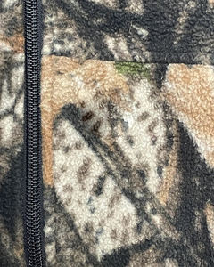 Veste en polaire camouflage feuille de chêne pour homme, motif d'arbre réaliste vert brun, fermeture éclair intégrale, équipement de chasse technique, léger, extérieur - Product Image 5