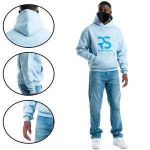 เสื้อฮู้ดดี้ผู้ชายขายดี ผ้าฟลีซเนื้อหนัก คุณภาพสูง ซิปเต็มตัว ปักลาย ขนาดใหญ่พิเศษ ผ้าฝ้าย 100% สำหรับฤดูหนาว - Product Image 6