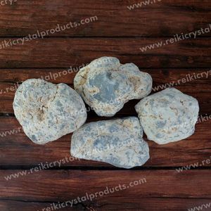 Pierres brutes d'angélite - Cristal Feng Shui pour l'énergie de guérison et de calme - Product Image 2