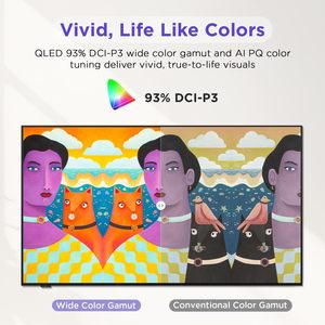 ทีวีสมาร์ท 4K ขนาด 75 นิ้ว ดีไซน์บางเฉียบ 144Hz พร้อม Dynamic Range, AI Art Mode, ช่วงสีที่ครอบคลุมกว้าง สำหรับห้องครัว พร้อมกรอบรูปพรีเมียม ขนาด 75 นิ้ว - Product Image 3