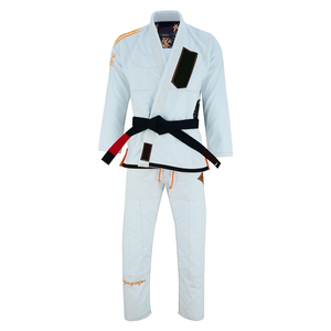 Jiu Jitsu brasileño de color blanco con nuestro ligero Kimono Gi Set Uniforme unisex para niños y adultos Comodidad excepcional - Product Image 1