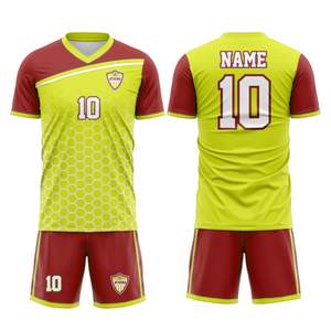 Vente en gros Service OEM Bon marché Maillot de football pour enfants de couleur vive Ensemble de vêtements de football pour garçons-Maillot de football Maillot de football - Product Image 3