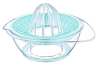 Presse-agrumes manuel multifonctionnel Afossa en cristal transparent pour citron et orange, base antidérapante, ergonomique, écologique, versement facile