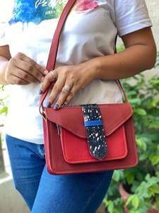 Nouveau Western élégant Multi cuir recyclé couleur trapu sac à bandoulière haute qualité en cuir sac à main coloré femmes côté sacs à bandoulière - Product Image 4