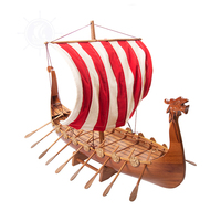 B028 - Ligne de bataille viking Drakkar légendaire, modèle nautique en bois peint à la main, décoration artistique maritime, cadeau 64Lx16.5Wx50H cm