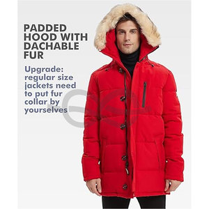 Veste Parka rembourrée d'extérieur isolée coupe-vent pour hommes, manteau d'hiver épais, froid extrême, imperméable et respirant - Product Image 4