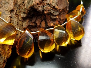 Citrine jaune Quartz facettes 10mm perles de verre cristal lâche rouge Hydro larme pour la fabrication de bijoux 10 pièces brin - Product Image 4