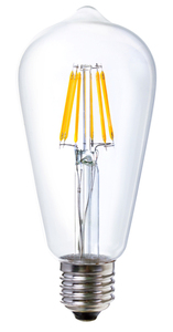 Lampada LED in cristallo a forma di pera E27 6W 3000K 650Lm (Ledesma 09365) - Product Image 1