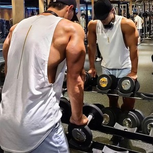 T-shirts musclés personnalisés pour hommes débardeur d'entraînement débardeur en coton sans manches pour hommes débardeur de gymnastique - Product Image 5