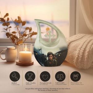 Senderismo Urna de metal para cenizas Mujeres Urnas de cremación para cenizas humanas Mini urnas Adulto Hombre Pequeño para cenizas humanas Tamaño personalizado - Product Image 4