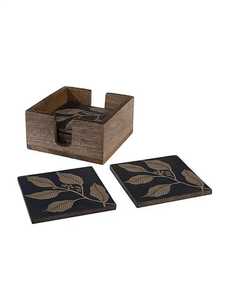 Best Quality Wooden Handmade Fancy Design Square Tea Cup <b>Mats</b> Pads At Low Price High Standard Dinnerware Flatware Drink Coaster - Product Image 3