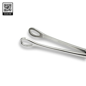 Pinzas de Esponja Foerster de Alta Calidad, Acero Inoxidable, 25 cm, Rectas, con Mordazas Dentadas, Autoclavables, Duraderas, Juego de Instrumentos Quirúrgicos con Certificación CE - Product Image 3