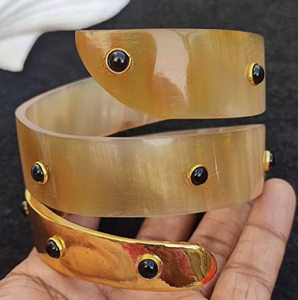 Joyería de cuerno de búfalo natural brazalete de cuerno brazalete puramente hecho a mano Estilo Vintage diseñador joyería de moda - Product Image 5