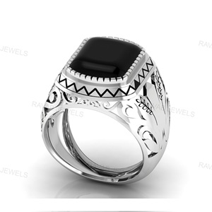 Bague en laiton classique pour hommes bijoux de mode turcs personnalisés d'Inde magnifiques et élégants avec un cadeau de Noël au design simple - Product Image 3