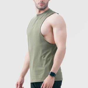 Débardeur d'entraînement pour hommes, vêtements de musculation Muscle Fitness sans manches, vêtements blancs personnalisés avec impression et service OEM - Product Image 2