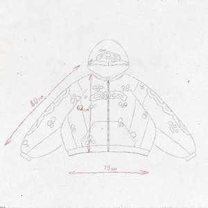 Best-sellers, sweat-shirt à capuche avec patch de patte de designer, rétro, lavé, surdimensionné, streetwear, veste unisexe, molleton lourd, sweat-shirt à capuche intégral - Product Image 6