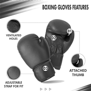 Gants de boxe Premium pour MMA Kickboxing et Sparring avec poignée antidérapante et tissu respirant - Product Image 4