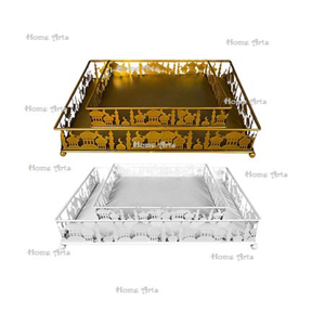 Plateaux en métal Dates Plateaux de service pour fruits secs et noix Nouvelle arrivée Plateaux de ramadan décoratifs pour la maison moderne à un prix attractif - Product Image 5
