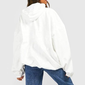 Sweat à capuche tricoté anti-rides respirant anti-boulochage couleur unie pour femmes - Product Image 2