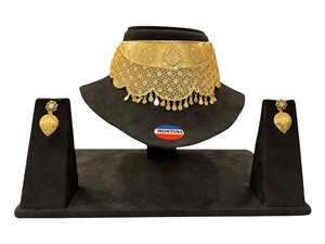 Joyería chapado en oro Joyería exclusiva moda gargantilla collar conjunto para niña y mujer - Product Image 4