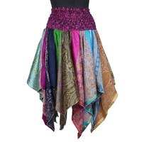 DS012-Jupe de Danse du Ventre pour Adulte, Nouvelle Conception, Costumes de Pratique, Gitane Tribal, Patchwork