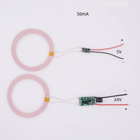 Taidacent 5V 50mA RX 24V RX Tapis de charge inductif à distance de 150 mm, batterie externe magnétique sans fil, PCB de charge sans fil