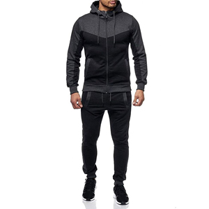 Acheter de nouvelles couleurs de haute qualité Survêtements pour hommes Ensemble Full Zip Sweat suit Jogging Hommes Survêtements 2025 - Product Image 4