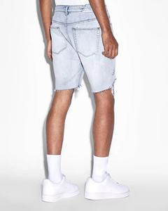 Vente en gros de shorts en jean personnalisés pour hommes, fermeture éclair, coupe ample 100% coton, pantalon en jean baggy, shorts en jean entretenus par les OEM - Product Image 6
