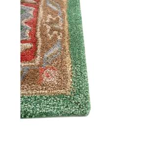 Kasbah Green <b>Hand</b> <b>Tufted</b> Wool & Viscose <b>Rug</b> Top-1505(Cs-01) Floral & Striped Rectangle Design for Home & Living Room Use - Product Image 4