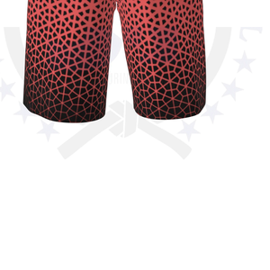 กางเกงขาสั้นลำลองของผู้ชายกางเกงขาสั้นชายหาดผ้าโพลีเอสเตอร์พิมพ์ลายตาข่ายแบบกำหนดเองพร้อมเอวยางยืดวิธีการทอแบบถัก - Product Image 6